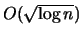 $O(\sqrt{\log n})$