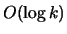 $O(\log k)$