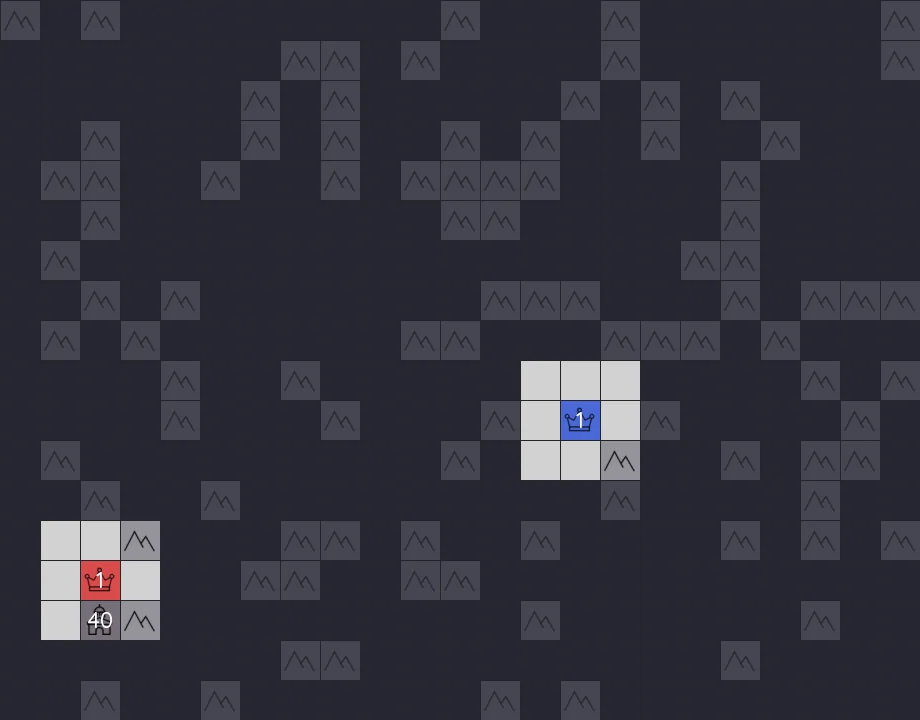 A full 1v1 ladder game replay, sped up