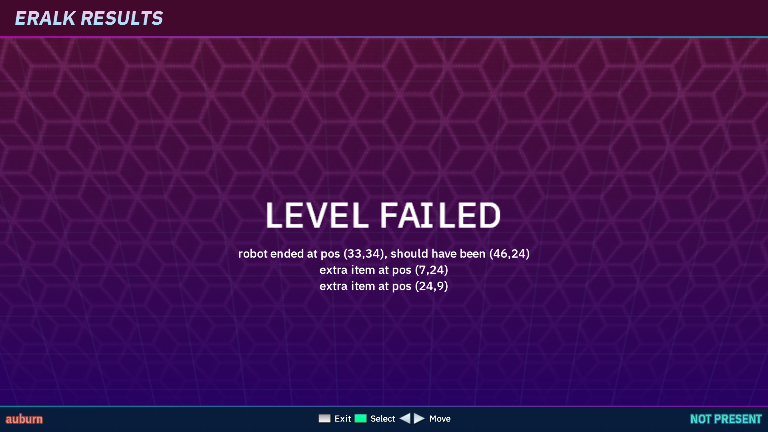 Evaluation screen failure